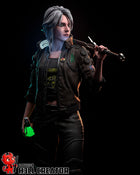 Ciri Cyberpunk — cd-projekt-red — Statue by H3llcreator
