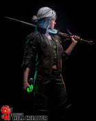 Ciri Cyberpunk — cd-projekt-red — Statue by H3llcreator