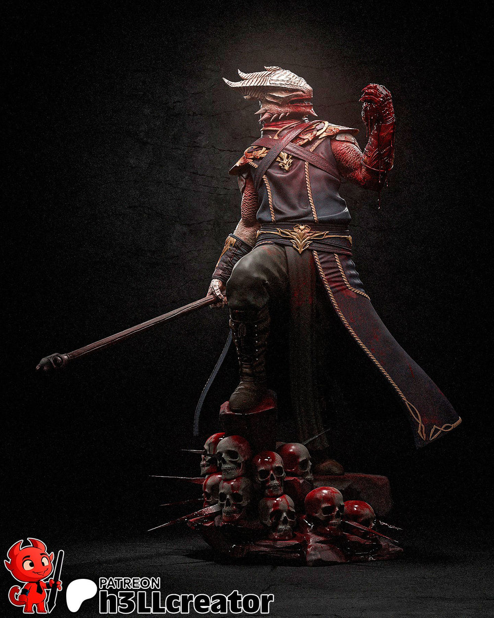 Dark Urge — baldur's-gate-3 — Statue by H3llcreator