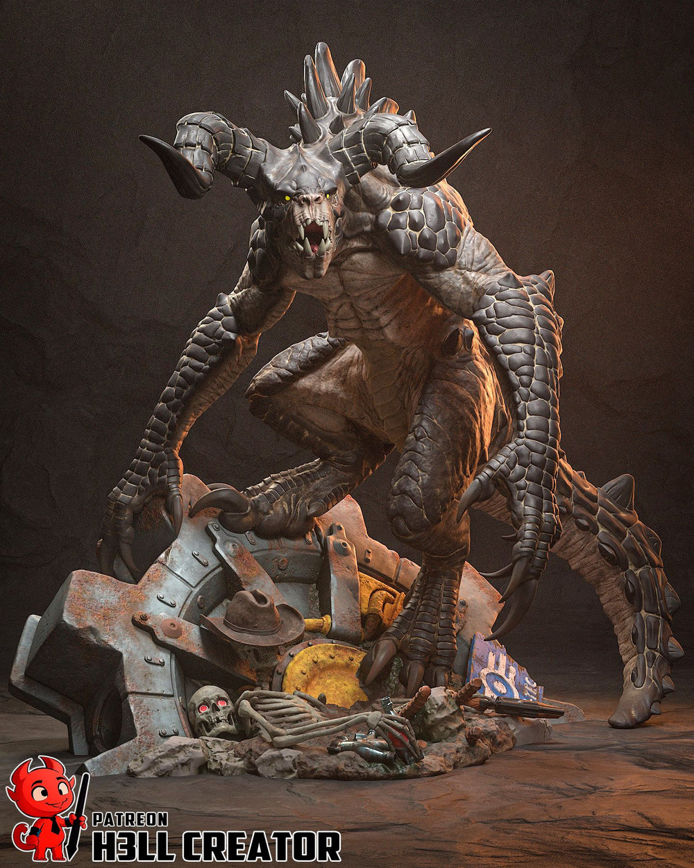 Deathclaw v2 — bethesda — Statue by H3llcreator