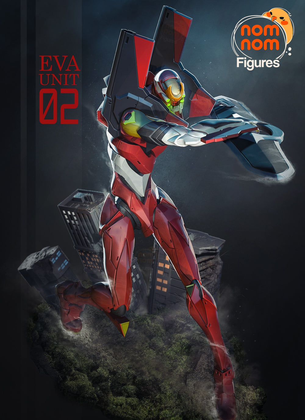 Eva 02 — Evangelion — Statue by NomNom