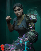 Fighter with a mechanical arm — action-figure — Statue by H3llcreator
