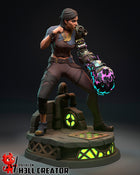 Fighter with a mechanical arm — action-figure — Statue by H3llcreator