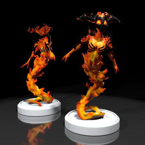 Fire elemental (Pose 2) — dnd-monster — Statue by H3llcreator