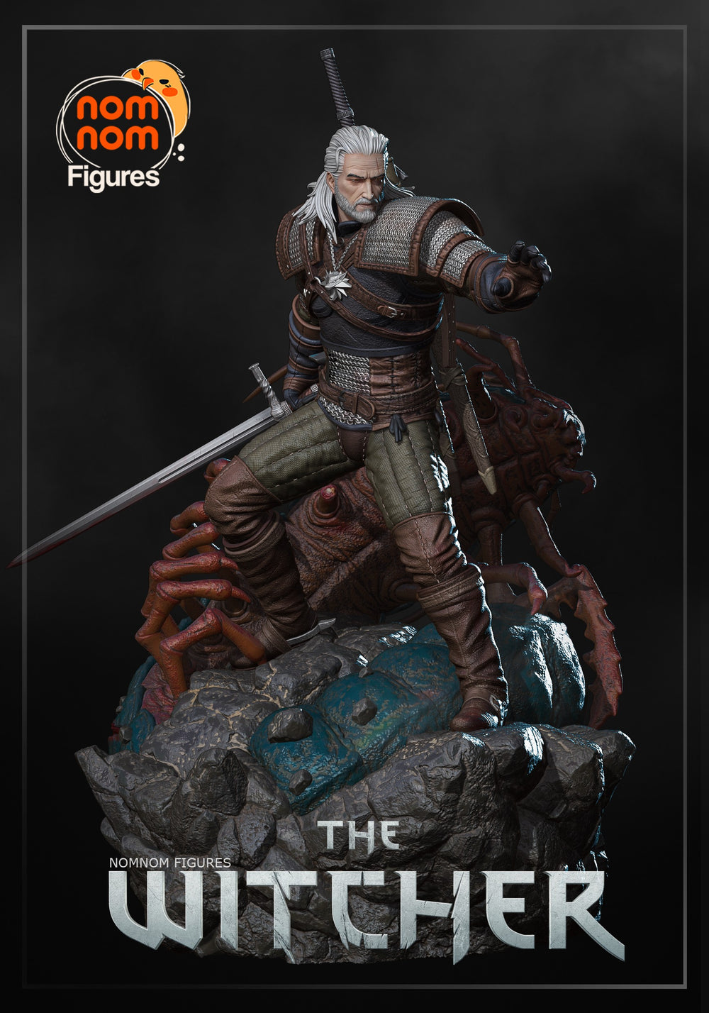 Geralt — The Witcher — Statue by NomNom