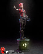Girl Big gloves — stylized — Statue by H3llcreator