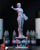 Girl Big gloves — stylized — Statue by H3llcreator