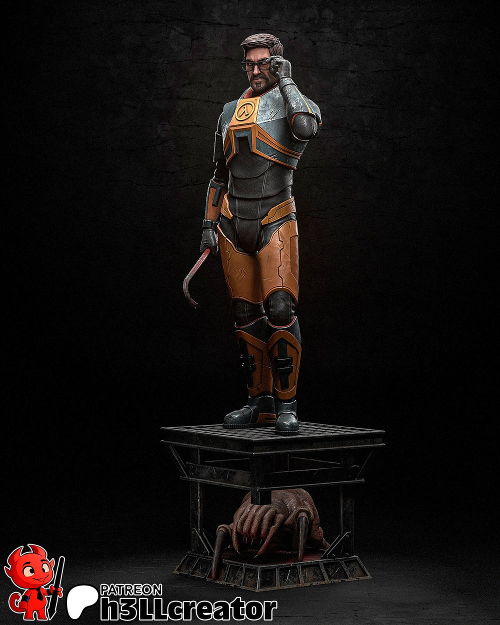Gordon Freeman — first-person-shooter — Statue by H3llcreator