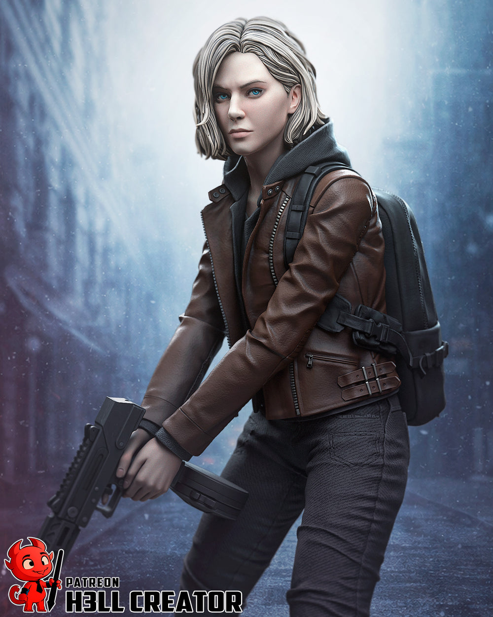 Grace Ashcroft — character-design — Statue by H3llcreator