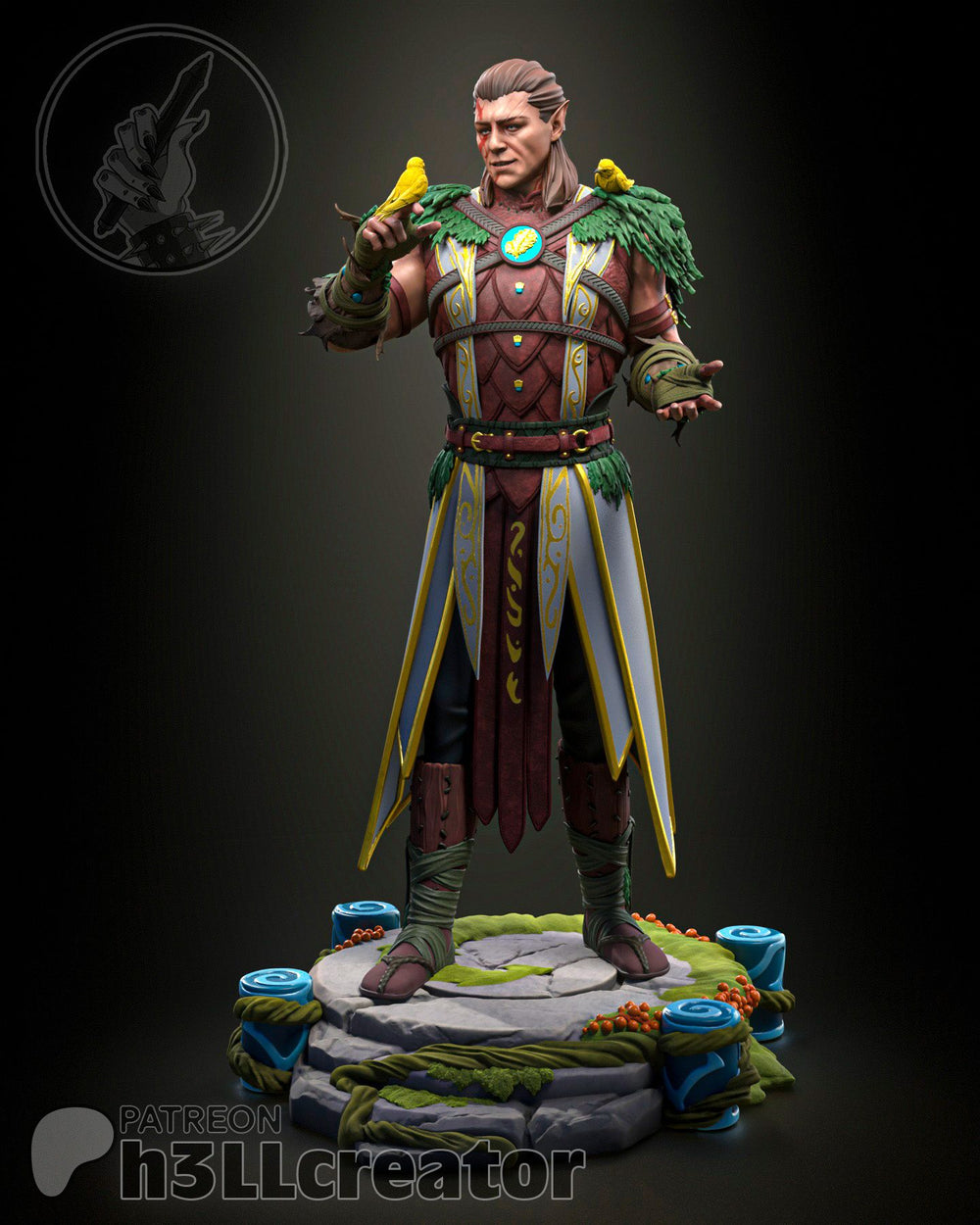 Halsin — baldur's-gate-3 — Statue by H3llcreator