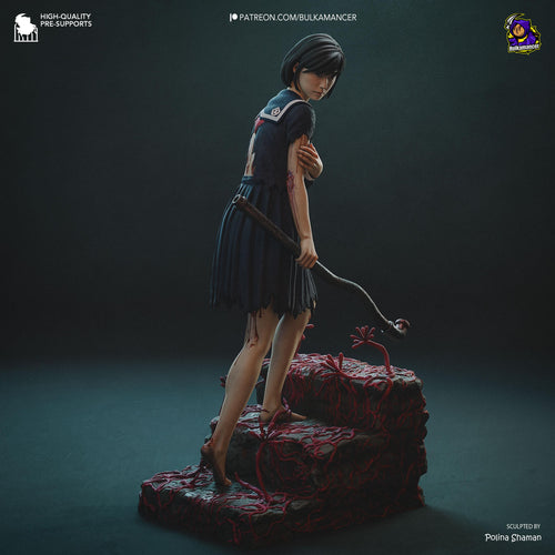 Hinako — anime-style — Statue by Bulkamancer