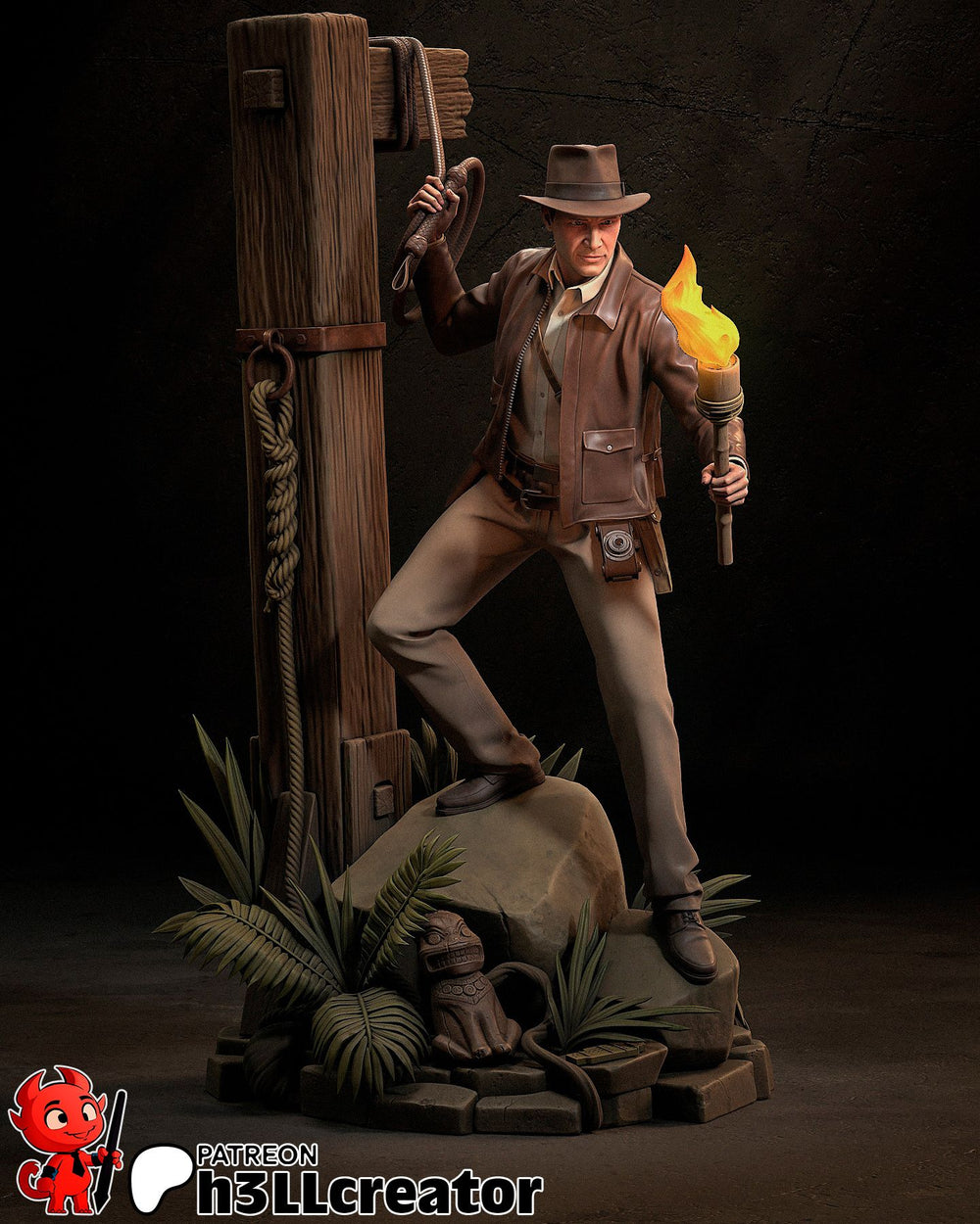 Indiana Jones — adventure — Statue by H3llcreator