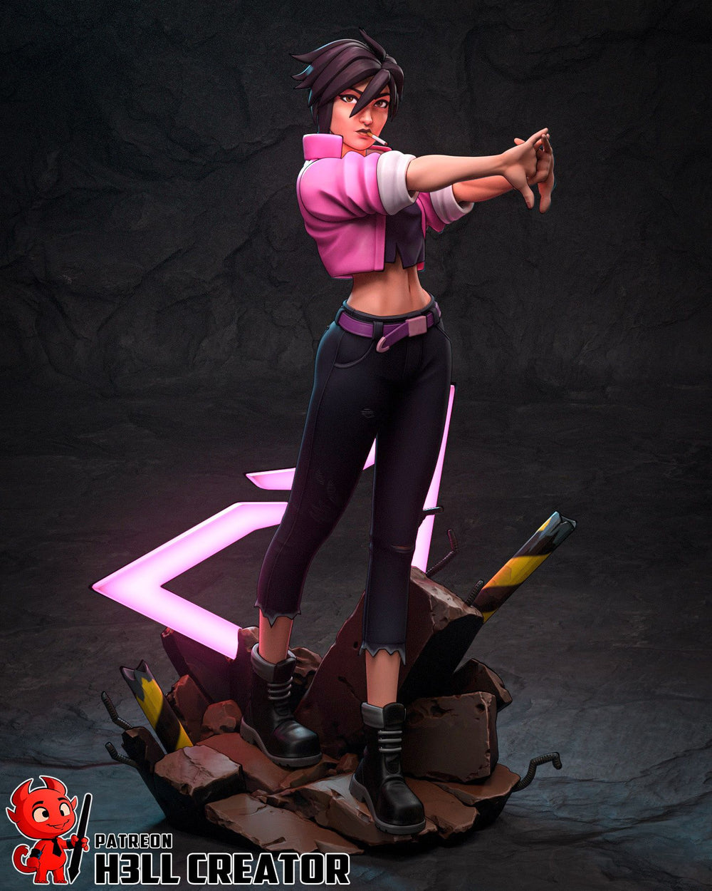 Invisigal — dispatch — Statue by H3llcreator