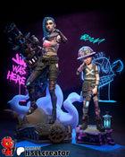 Jinx — arcane — Statue by H3llcreator