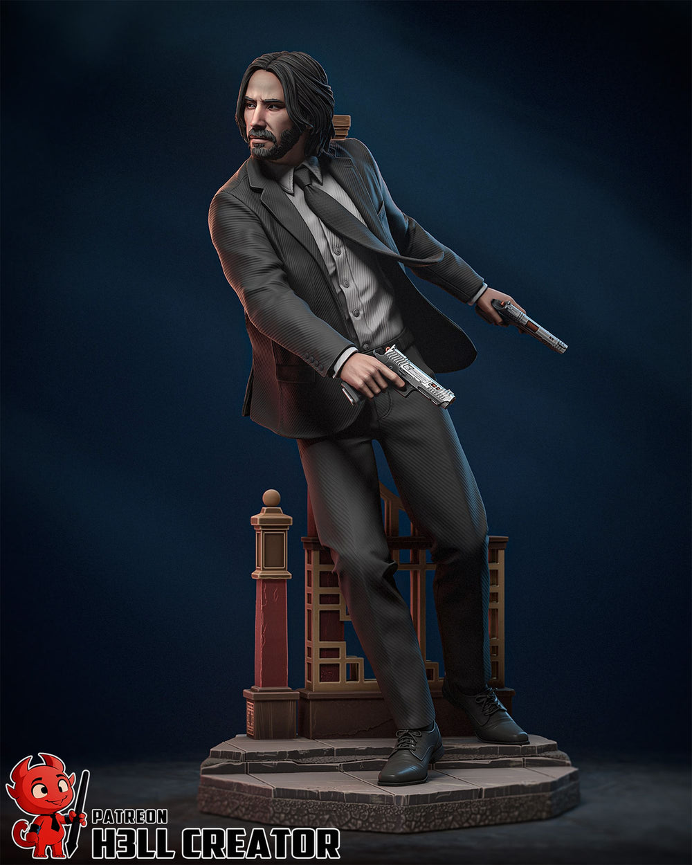 John Wick — Statue by H3llcreator