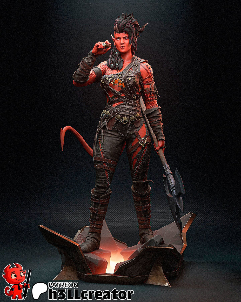 Karlach — baldurs gate — Statue by H3llcreator