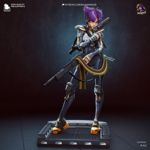 Konoko — oni — Statue by Bulkamancer