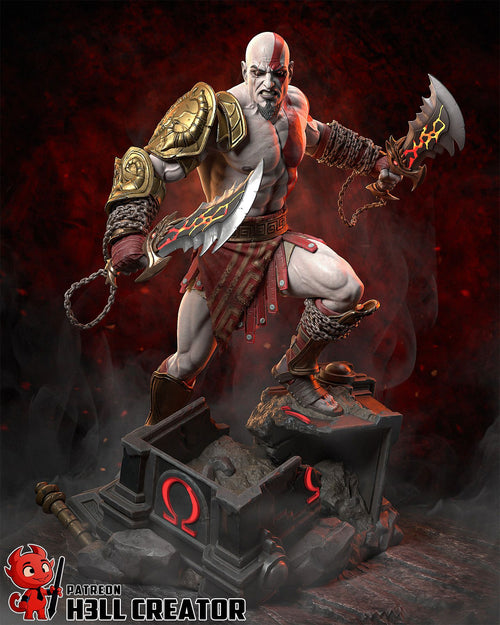 Kratos — god of war — Statue by H3llcreator