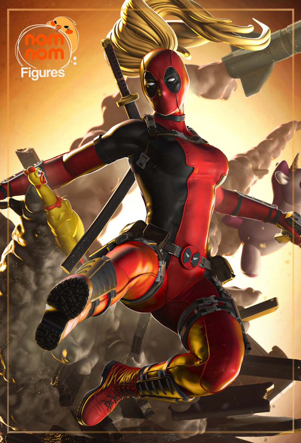 Lady Deadpool — Statue by NomNom
