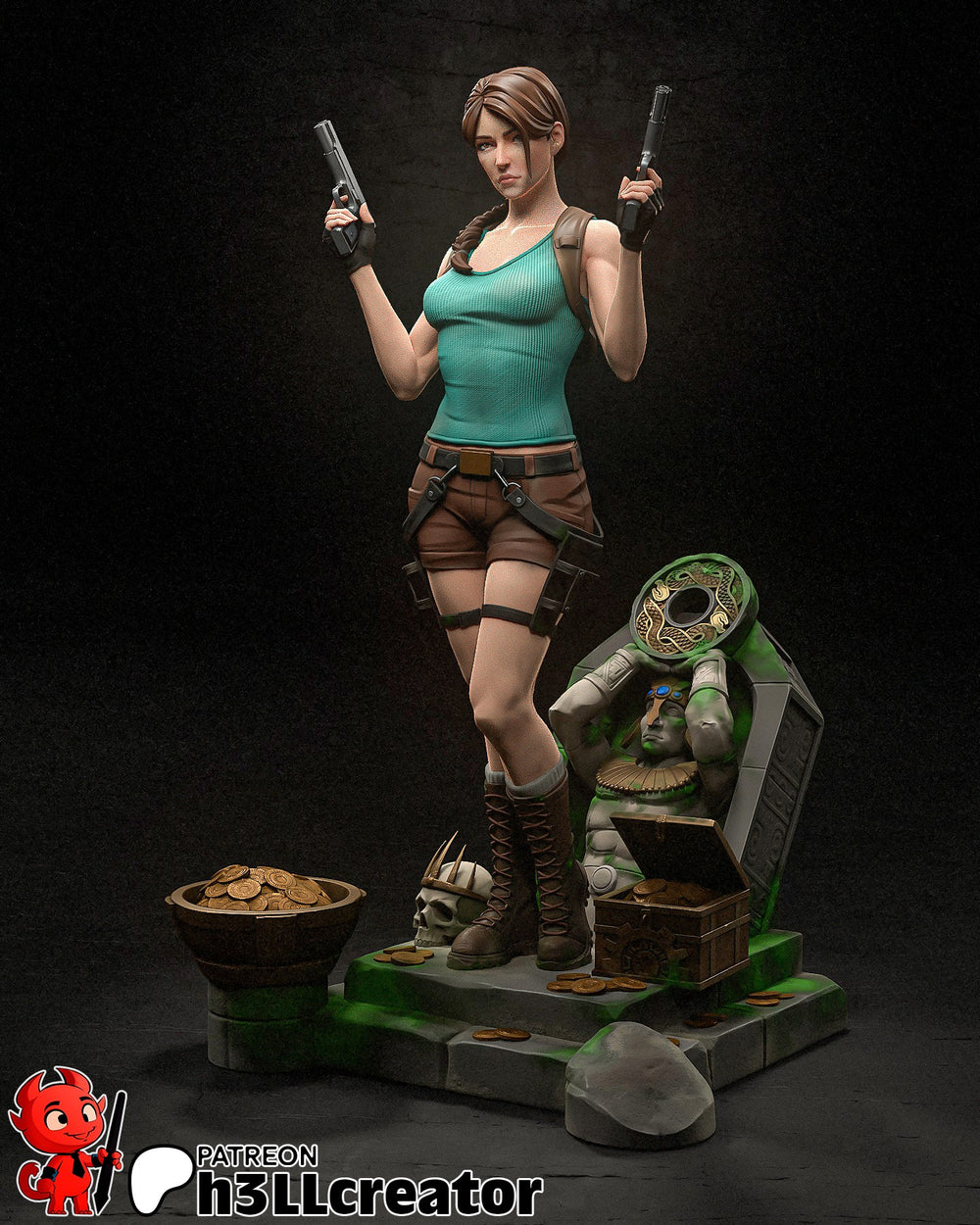 Lara Croft — tomb raider — Statue by H3llcreator