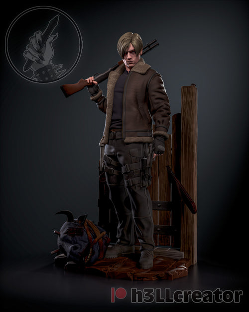 Leon Kennedy (Jacket version) — leon kennedy — Statue by H3llcreator
