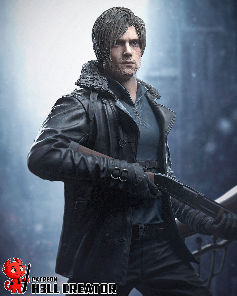 Leon Kennedy — resident evil — Statue by H3llcreator