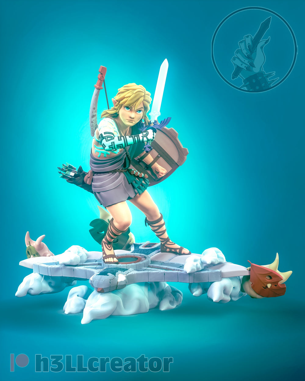 Link — the legend of zelda — Statue by H3llcreator
