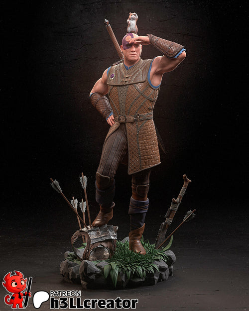 Minsc and Boo — baldur's gate 3 — Statue by H3llcreator