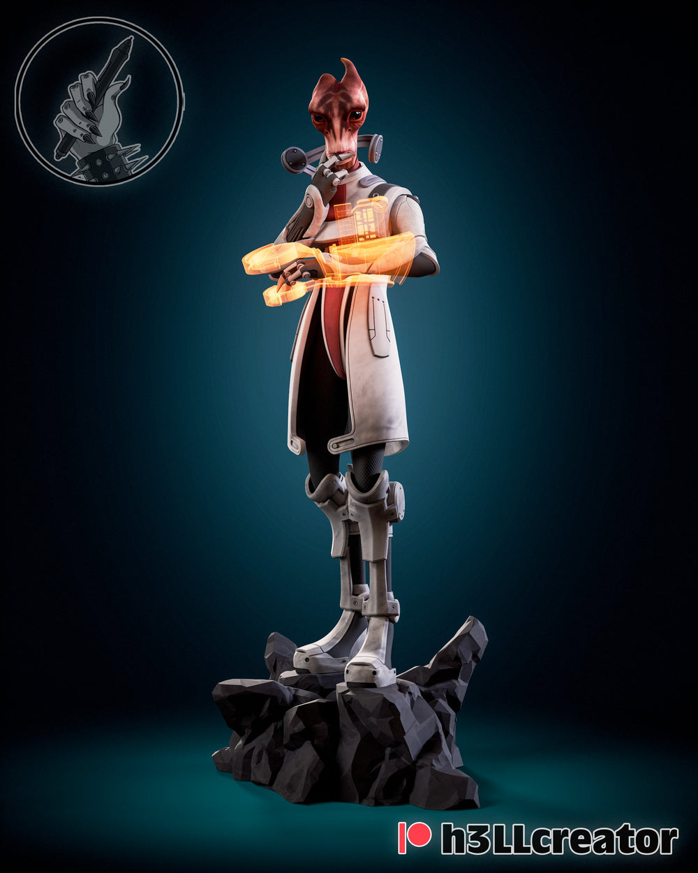 Mordin Solus — mass effect — Statue by H3llcreator