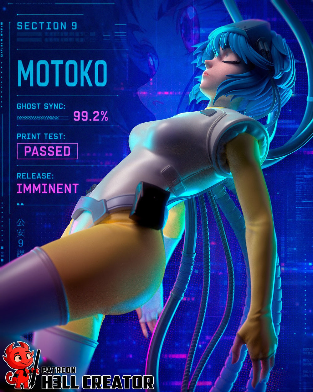 Motoko Kusanagi — ghost in the shell — Statue by H3llcreator