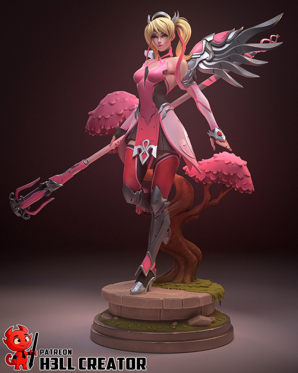 Mercy — overwatch — Statue by H3llcreator