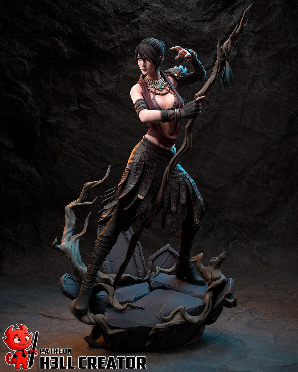 Morrigan — dragon age — Statue by H3llcreator
