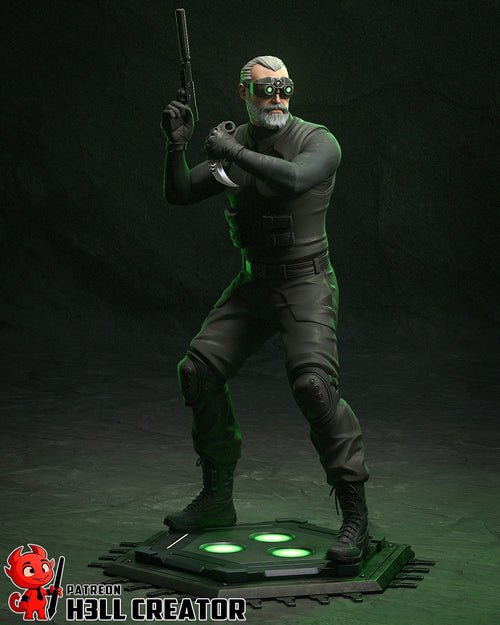 Navy SEAL with night-vision goggles — navy seal — Statue by H3llcreator