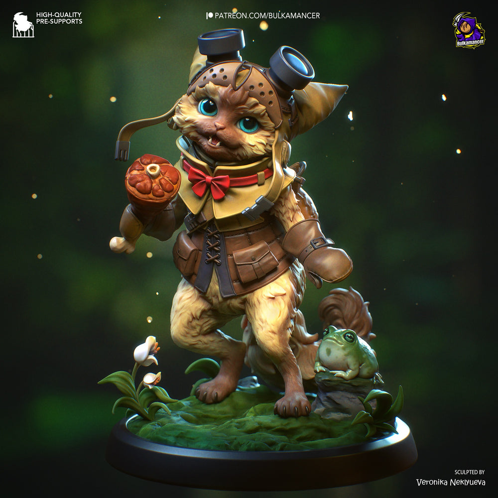 Palico and Toad — Monster Hunter Wilds — Statue by Bulkamancer