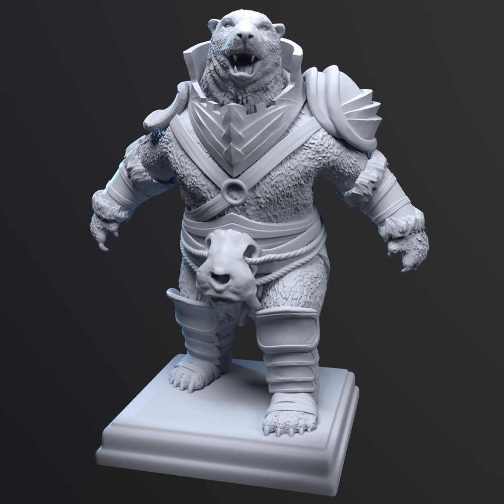 Polar bear warrior — polar-bear — Statue by H3llcreator