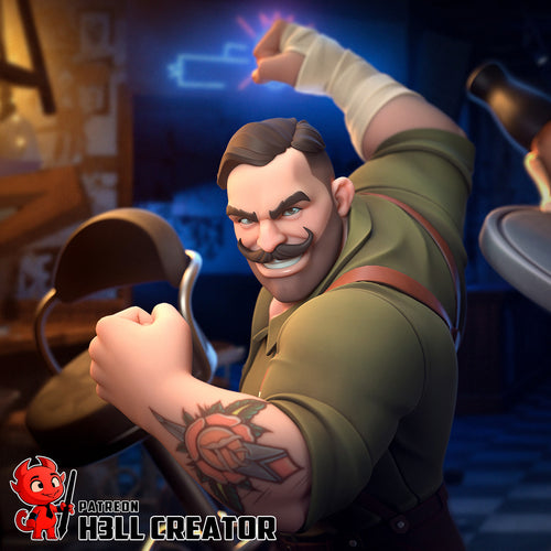 Punch Up — Statue by H3llcreator