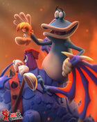 Rayman and Globox — globox — Statue by H3llcreator