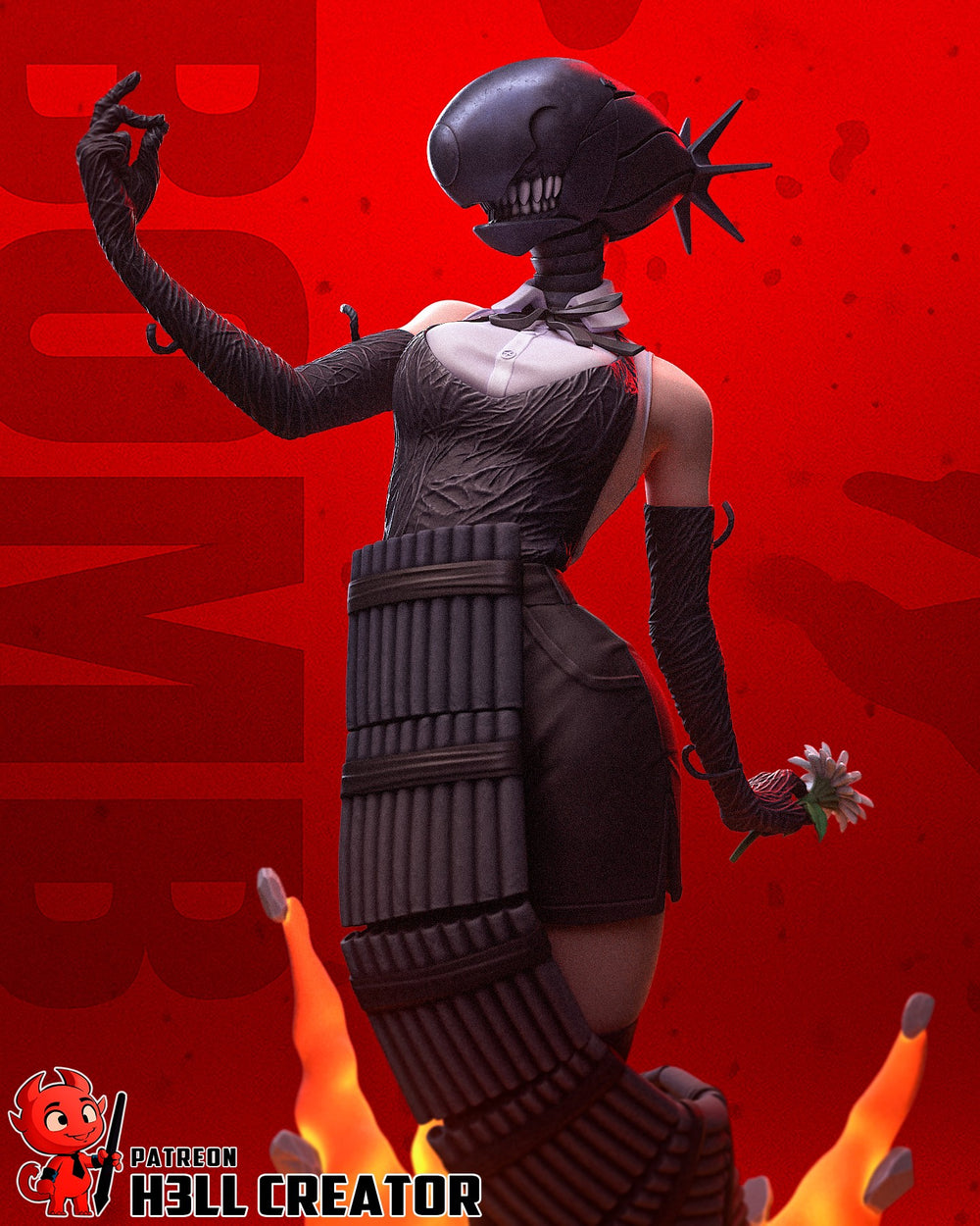 Reze — chainsaw man — Statue by H3llcreator