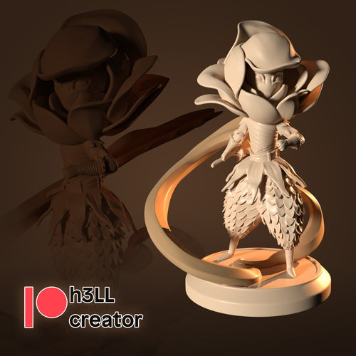 Rose Warrior — fantasy-warrior — Statue by H3llcreator