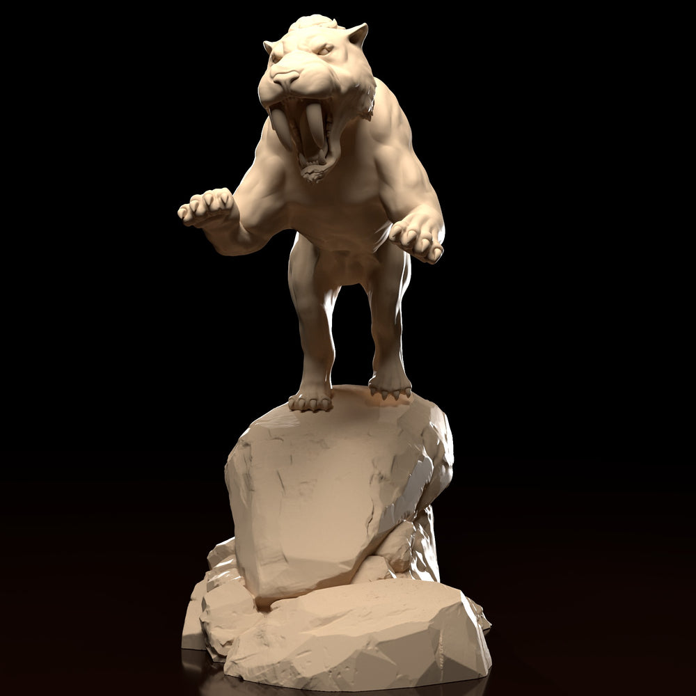 Saber-toothed tiger — big-cats — Statue by H3llcreator