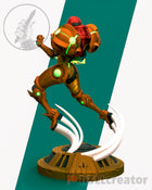 Samus Full Armor version — metroid — Statue by H3llcreator