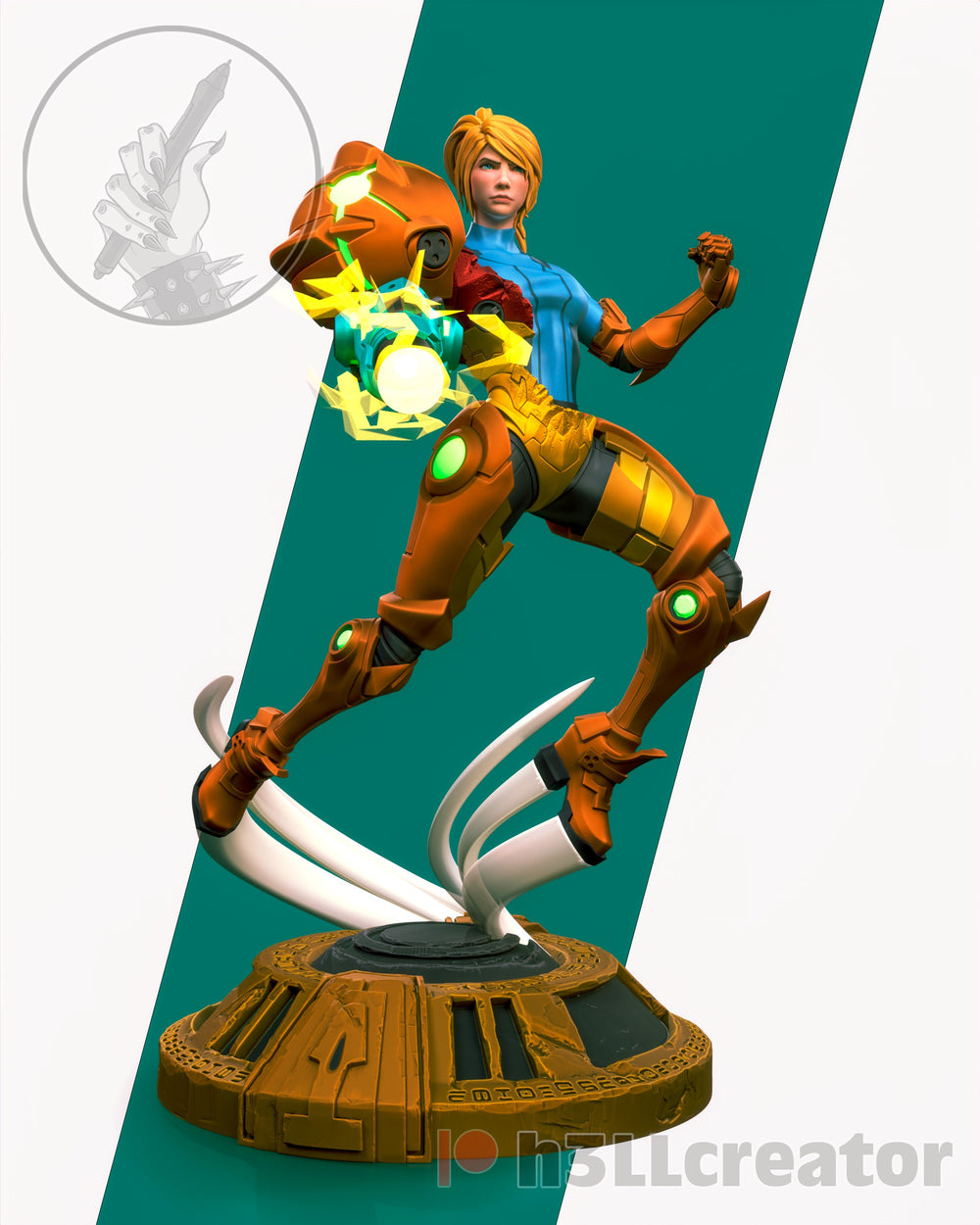 Samus Half Armor version — half armor — Statue by H3llcreator