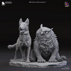Scratch and Owlbear Cub — Baldur's Gate 3 — Statue by Bulkamancer