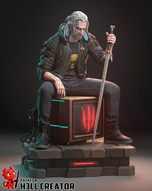 Silverronin (Geralt) — geralt — Statue by H3llcreator