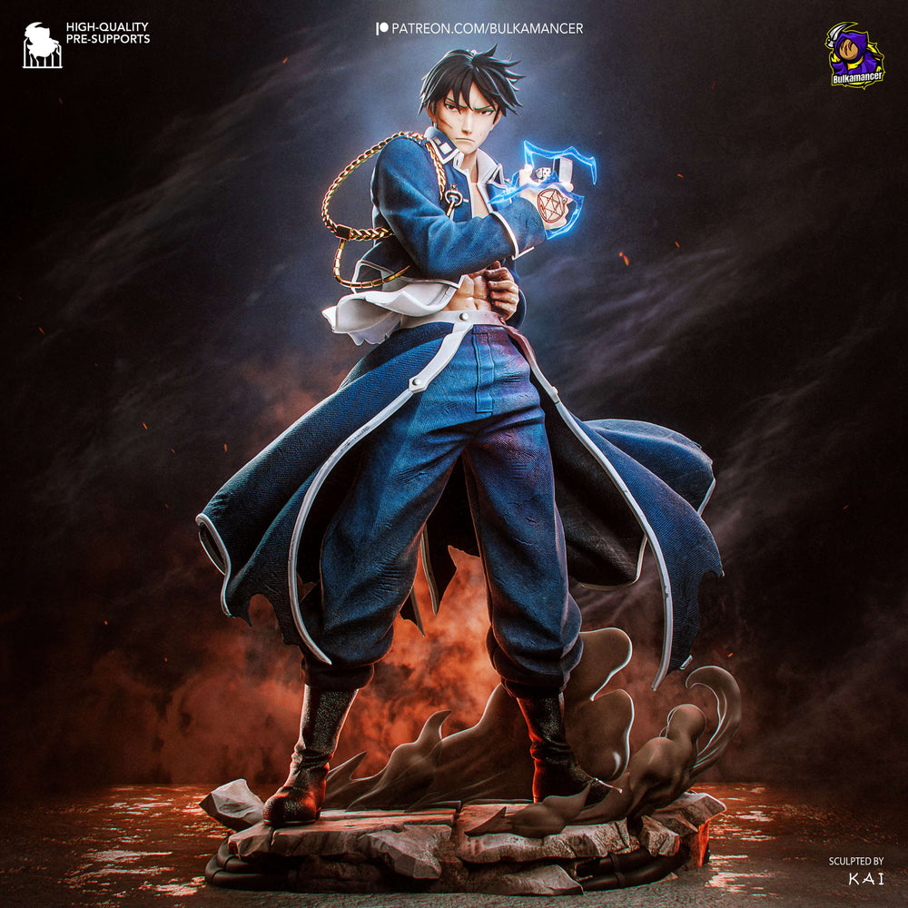 Singed Roy Mustang | 233mm — alchemy — Statue by Bulkamancer