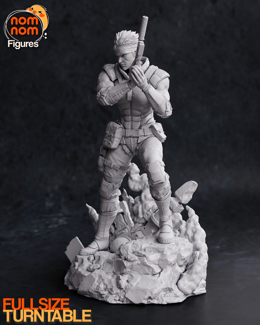 Solid Snake — Metal Gear Solid — Statue by NomNom