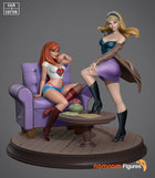 Spiderman Mary Jane and Gwen Stacy — Statue by NomNom