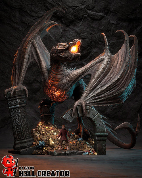 Smaug — lord of the rings — Statue by H3llcreator