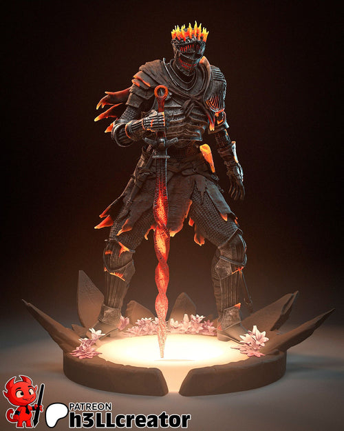 Lord of Cinder — dark souls — Statue by H3llcreator