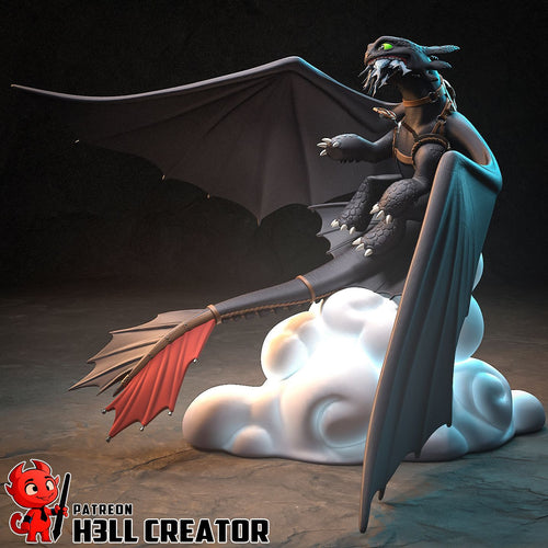 Toothless — how to train your dragon — Statue by H3llcreator